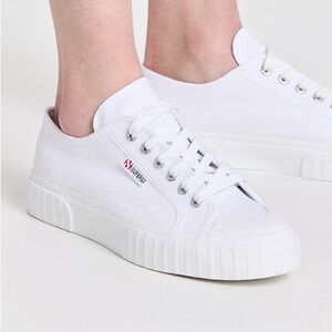 Superga Women's Classic White Tennis Sneakers